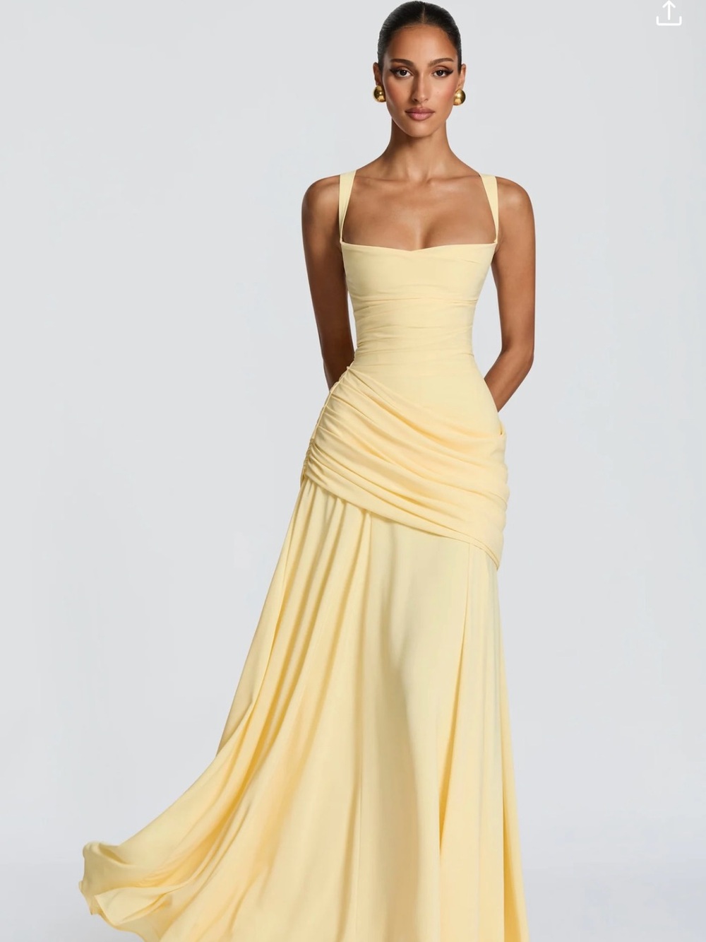 Baby Boo Fashion Sura Maxi Dress in Lemon